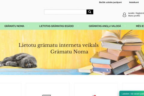 Grāmatu nomas punkts internetā- gramatumaja.lv